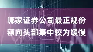 哪家证券公司最正规份额向头部集中较为缓慢